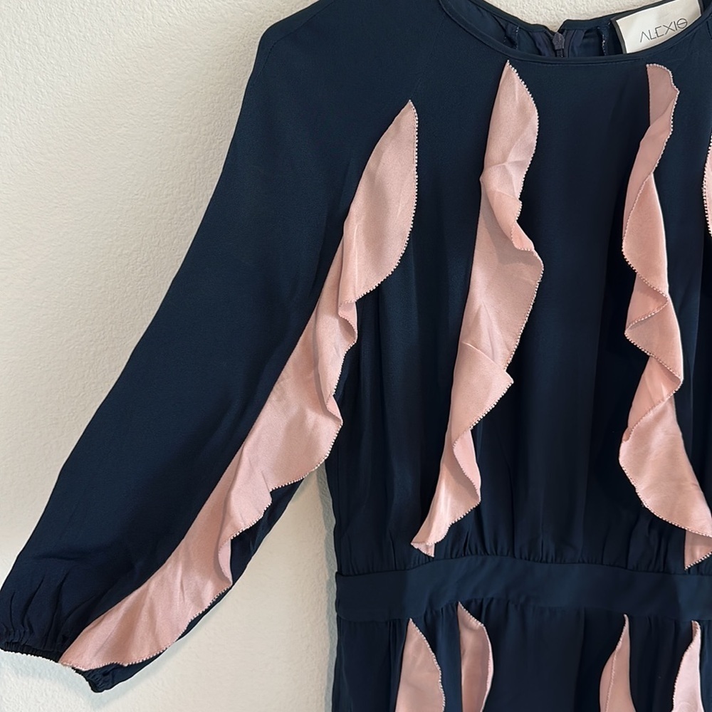 Alexis Color Block Ruffled Romper - Picture 3 of 10